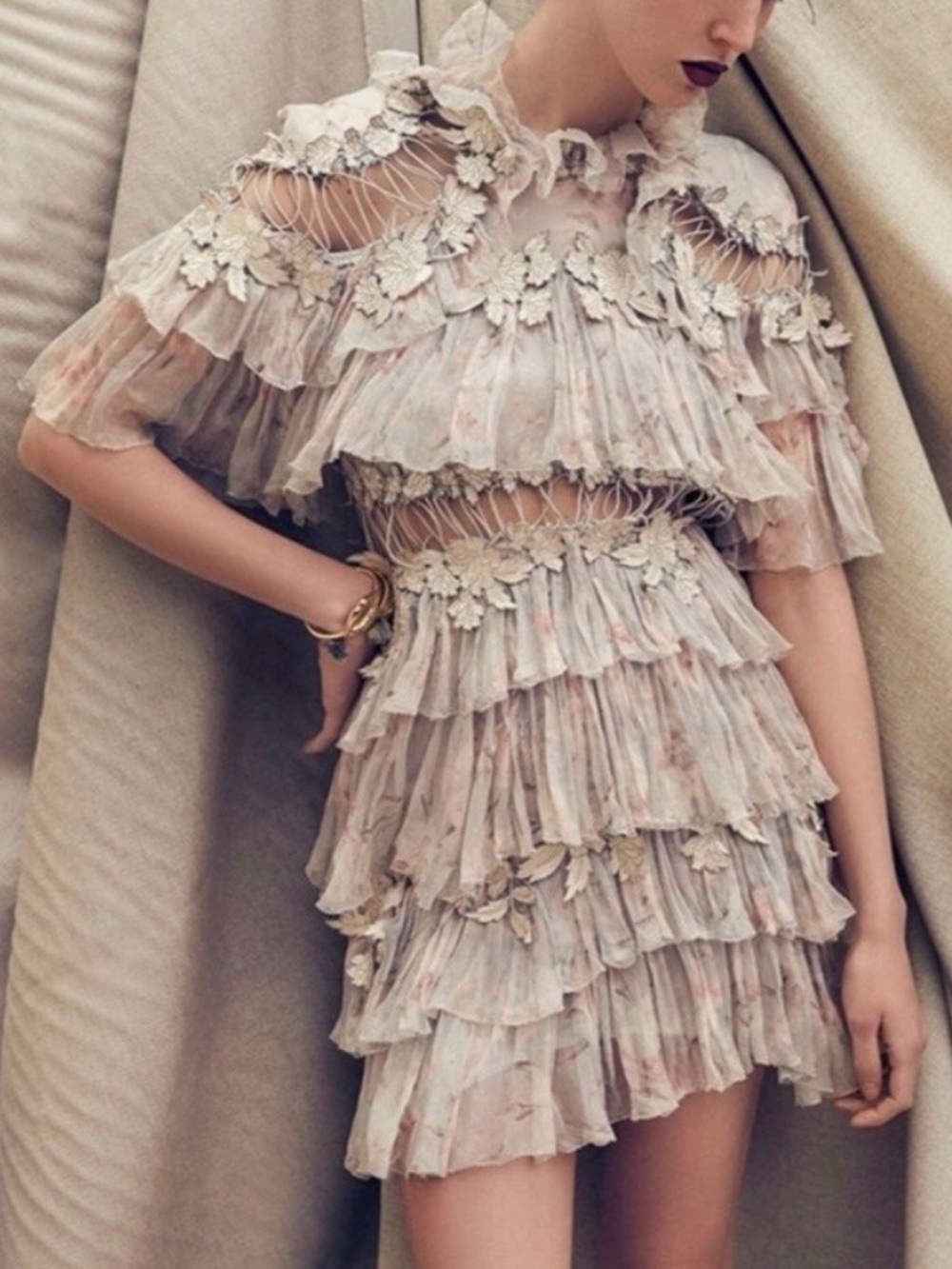 Zimmermann Stranded Tiered Dress